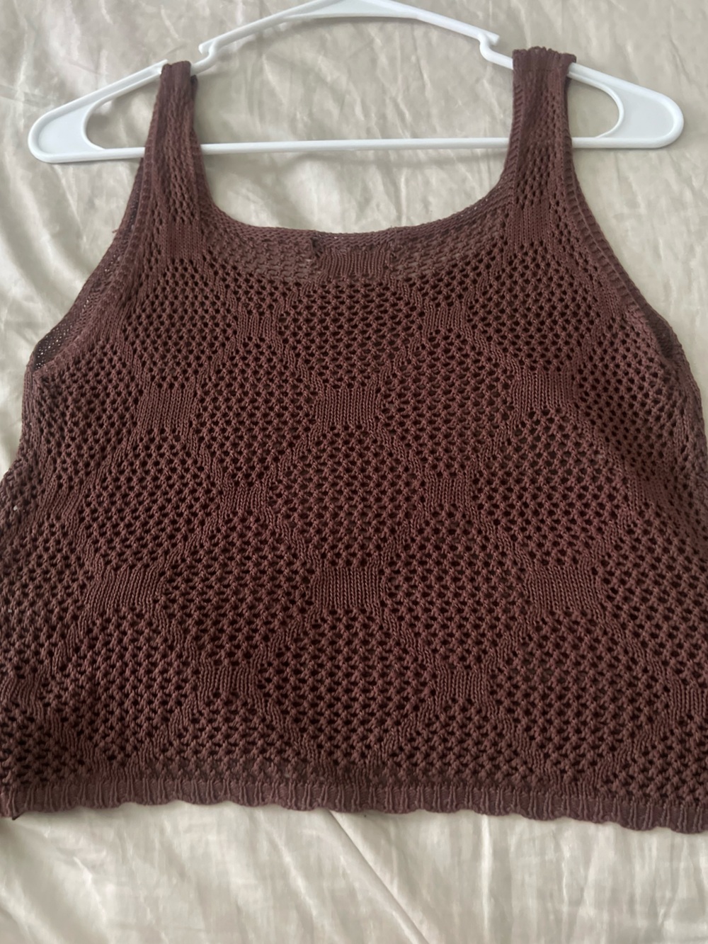 Aster Crochet Knit Tank Earthy Boho Romantic Hippie Festival Top Witchy S - Picture 5 of 7